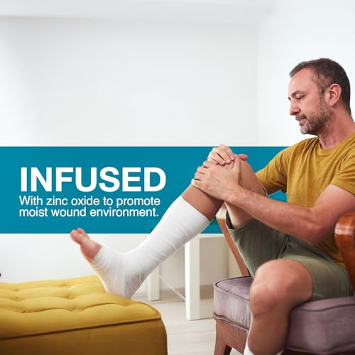 Unna Boot Bandages with Zinc Oxide - 4 Inch x 10 Yards, Case of 12 Rolls - Leg Ulcers & Edema Support, Variation of 12.0