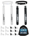 Flag Football Set with 14 Belts and 28 Flags - Black & White
