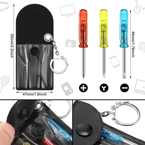 192 Pcs Mini Screwdriver Tape Keychain Set Multicolor - Men, Gift, Portable