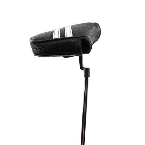 Golf Mallet Putter Cover Headcover Magnetic Style, Black or White Golf Putter Cover for Mallet Style Putters, PU Leather Mallet Headcover Protective Case fits for Odyssey 2 Ball, Stroke Lab (Black)
