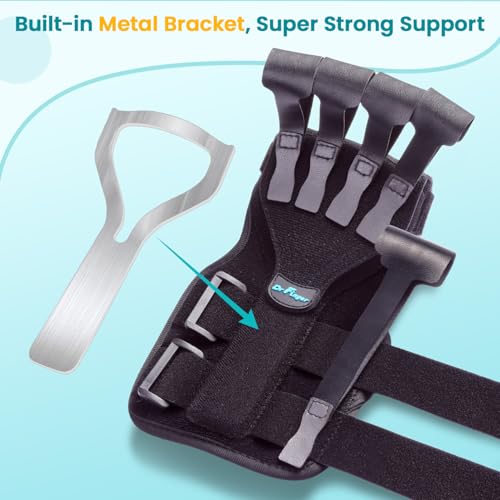 Radial Nerve Palsy Wrist Support Brace for Stroke Recovery - Black