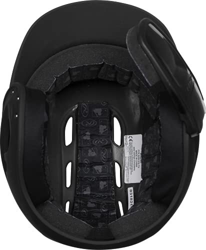Rawlings R16 Velo Reversible Baseball Batting Helmet - Matte Black, Senior (6 7/8" - 7 5/8")