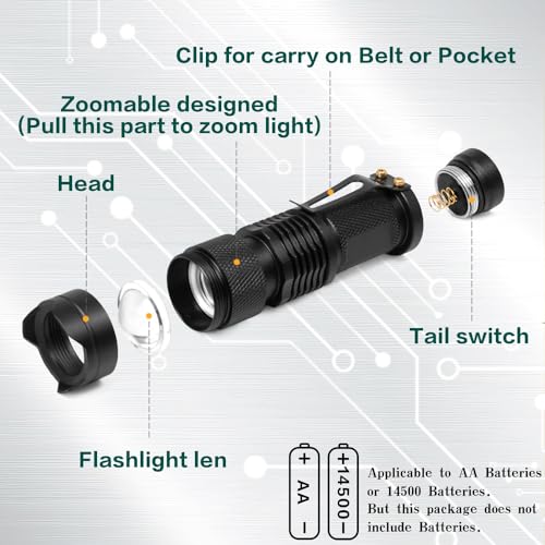 4 Pack Red LED Flashlight with 3 Modes for Astronomy Night Observation and Outdoor Activities - Variation of THIS listing
