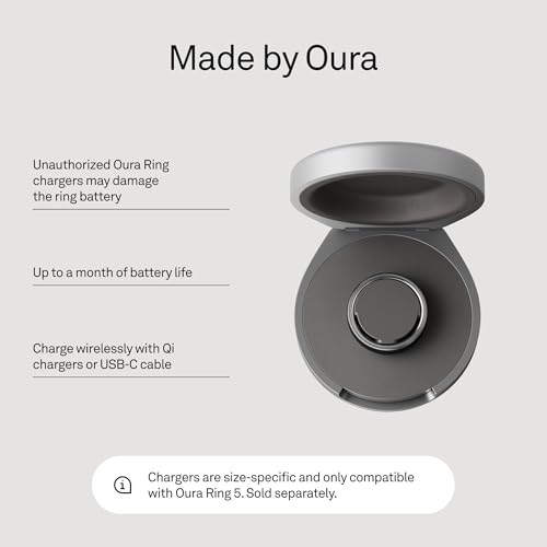 Oura Ring 5 Official Charging Case Size 10 | Up to 30 Days Battery