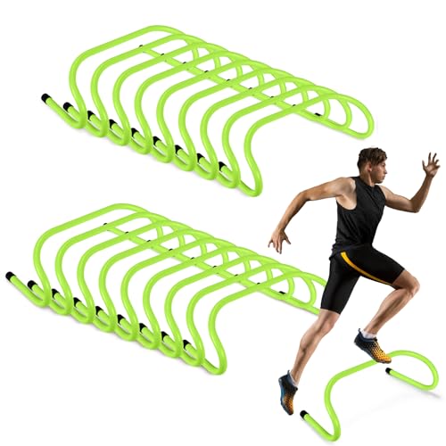 Mini Agility Training Hurdles Set - 18 Pack for Speed & Footwork Drills - Green