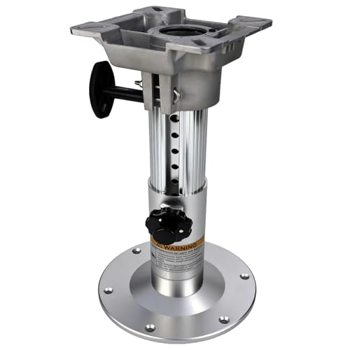AmarinePlay Adjustable Boat Seat Pedestal & Base - 13-19 Inch Swivel Marine Seat Mount