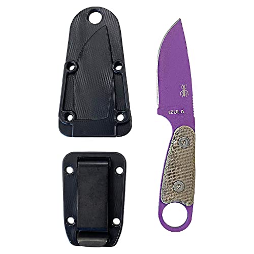 ESEE Izula Purple Fixed Blade Knife with Micarta Handle and Sheath