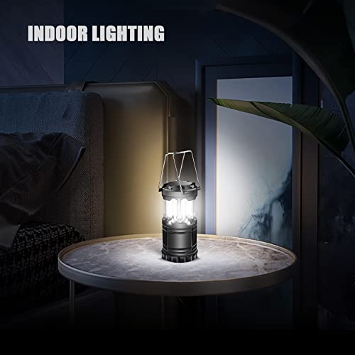 4 Pack LED Camping Lanterns - Waterproof Battery-Powered Emergency Lights