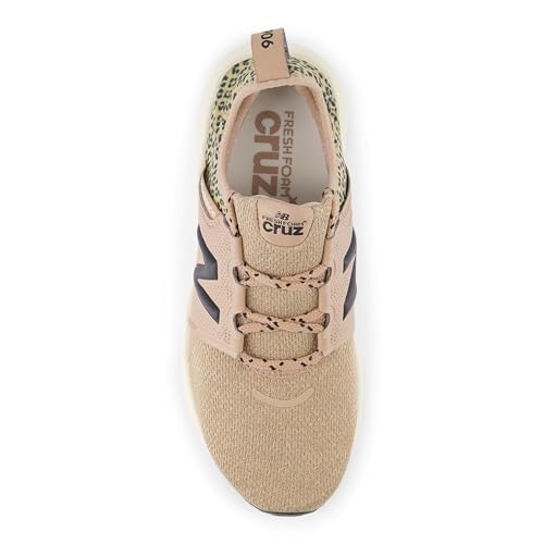 New Balance Women's Fresh Foam X Cruz Artisan V3 Flat Taupe Black Sneakers - Comfortable Stylish Shoe