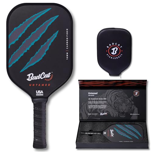 BadCat Pickleball Untamed ENVY Paddle with Raw Carbon Fiber, All-Court