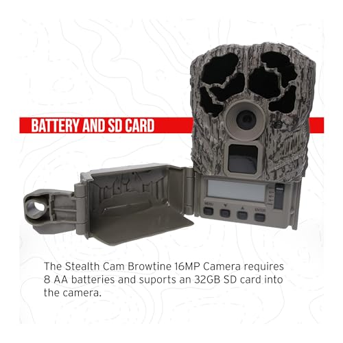 2-Pack Stealth Cam Browtine 16MP Trail Camera Bundle with SD Cards & Card Reader