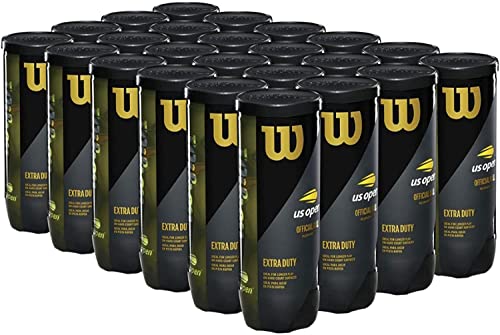 Wilson US Open Extra Duty Tennis Balls - 24 Can (72 Balls) Bulk Pack