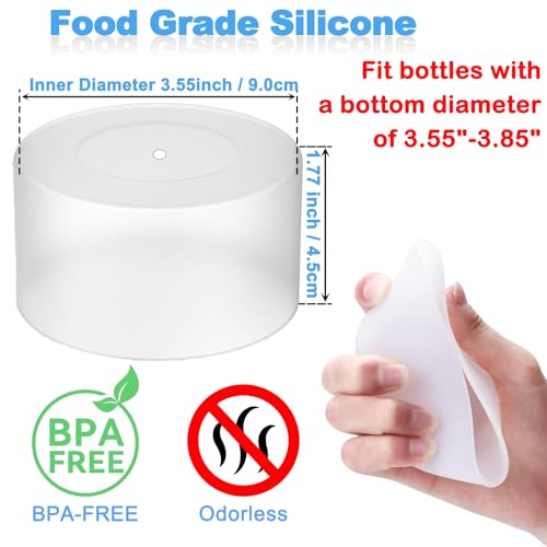 Silicone Boot for Hydro Flask 32/42 oz Wide Mouth Water Bottle - Translucent Set of 2