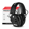 Bluetooth Rechargeable Ear Protection Earmuffs for Shooting - Black Slim Hearing Protector
