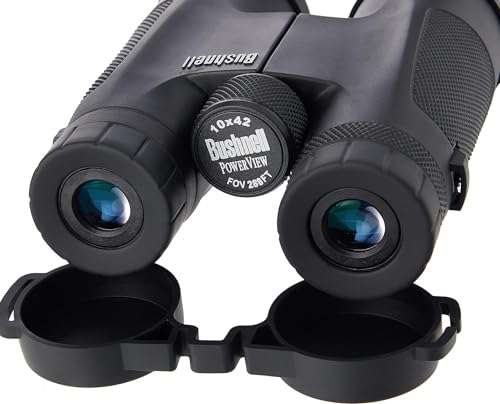 Bushnell PowerView 10x42 Compact Roof Prism Binoculars - Black