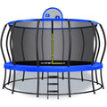 Zupapa 14FT Sky Blue Trampoline with Safety Enclosure & Ladder - 1800LBS Capacity