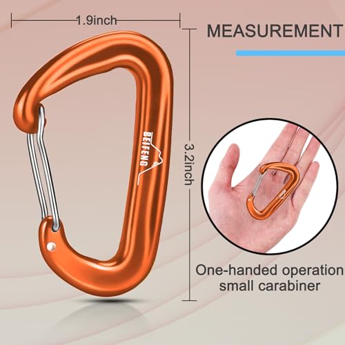 Lightweight Locking Carabiner Clips for Camping Hiking Outdoor Gear