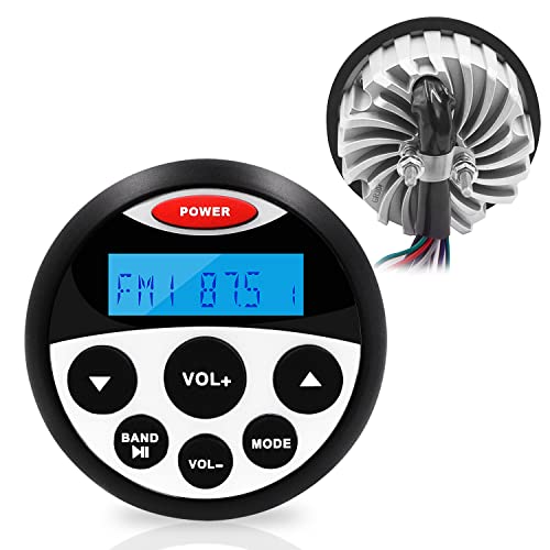 Marine Waterproof Bluetooth Radio with 2 Marine Speakers - IPX6 Rated