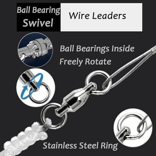 11.8 Inch Saltwater Fishing Leader Wire 50lb Strength 20pcs - Stainless Steel