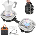 Gonex Black Propane Camping Stove 2-Burner Portable 20,000 BTU for Outdoor Cooking