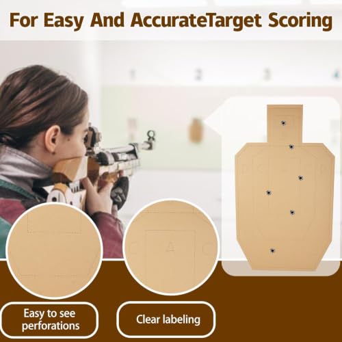 100 Pcs Shooting Targets 30x18 Inch Cardboard Silhouette for Practice & Training