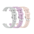 Waekethy pack of 3 Bands for Garmin Lily 2, 14mm Watch Strap Sport Wristband Soft Silicone Replacement Band Compatible with Garmin Lily 2 (Grey+purple+pink)
