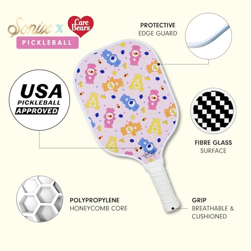 Sonix Pickleball Paddles Set of 2 - Care Bears Edition - USAPA Approved Fiberglass