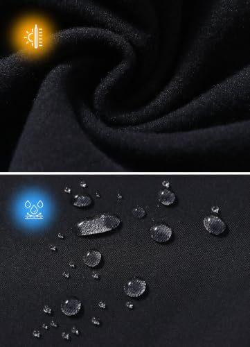 Men's Thermal Cycling Pants Large Black Fleece-Lined Bike Tights