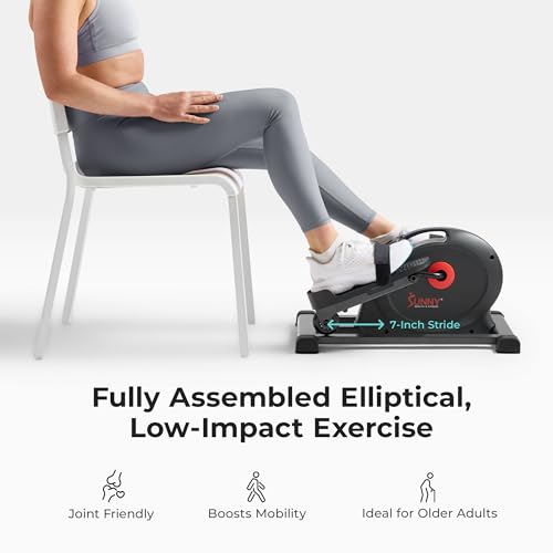Under Desk Pedal Elliptical Machine Leg Exerciser - Silent Low-Impact Cardio