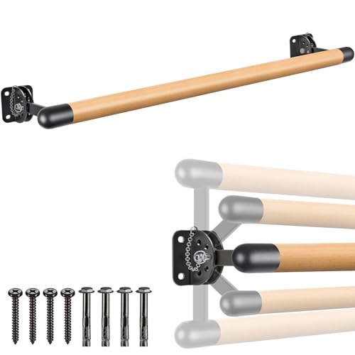 Dolibest 3 FT Wall-Mounted Wooden Ballet Barre for Home & Studio Stretch Workout