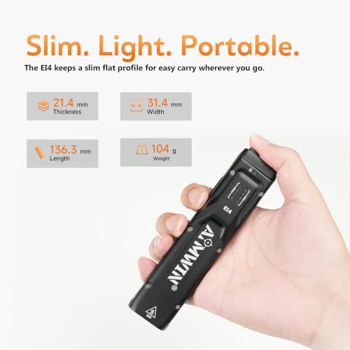 Rechargeable LED Tactical Flashlight 3000 Lumens USB-C Pocket Light
