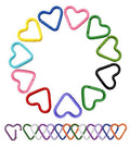 Heart-Shaped Carabiner Clip Bulk 40 Pcs Keychain Snap Spring Hooks