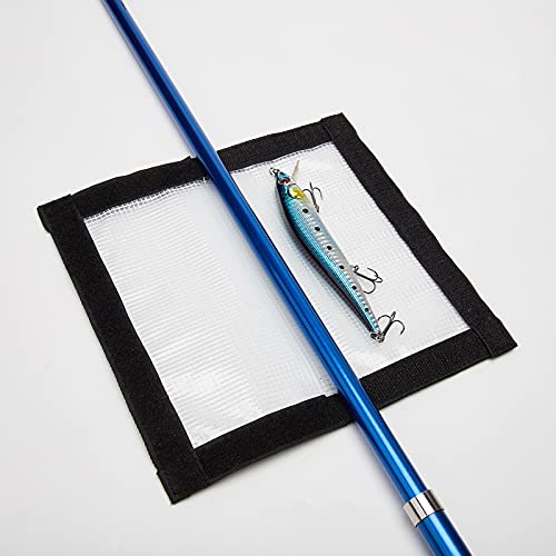Fishing Lure Wraps for Rod Black - Tangle-Free Hook Protectors 4 Pack