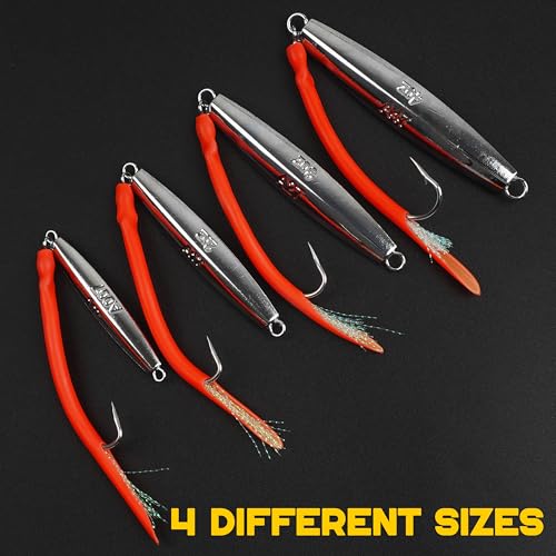 Saltwater Diamond Jig Fishing Lure 3pcs 3oz - Striped Bass & Deep Sea Tackle