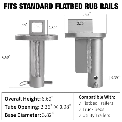 304 Stainless Steel Trailer Rail Pry Tool for Bent Side & Rub Rails