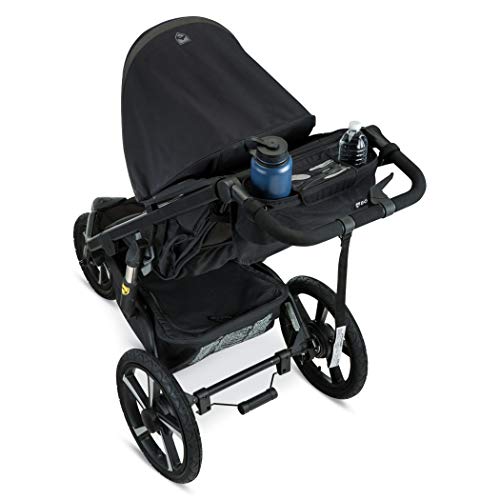 Handlebar Console with Tire Pump for BOB Single Jogging Strollers - 2 Piece Set, Black