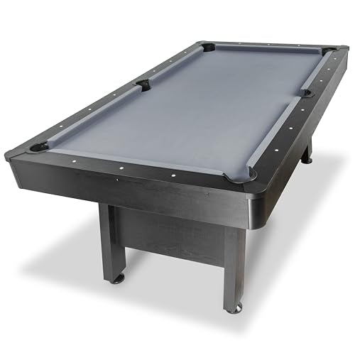 GoSports 7 ft Pool Table Gray Finish with Premium Billiards Design – Room Size 16x13 ft