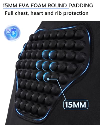 Roadbox Youth Baseball Chest Protector Padded Compression Shirt Black X-Small