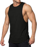 Men's Drop Arm Tank Top Sleeveless Muscle Tee Shirt - Cut Off Style