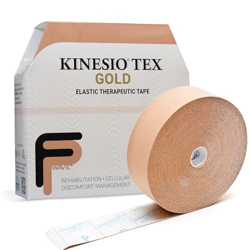 Kinesio Athletic Tape Bulk Roll - Elastic Therapeutic Taping for Sports & Rehab - Beige, 2 in. x 103 ft