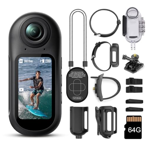 4K Action Camera with Waterproof Case, Wide-Angle POV Body Cam, WiFi