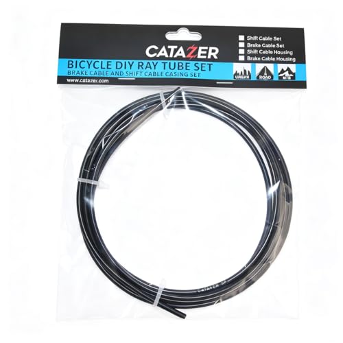 4mm Bike Shift Cable Housing Kit 50ft for MTB & Road Bikes - Black