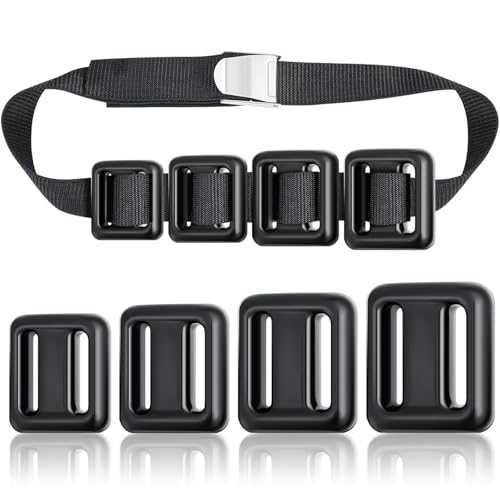 Dive Weights Belt Set 4 Pcs Nylon Scuba Diving Weight Belt with Quick Release Buckle - Black / 1.1lb, 2.2lb, 3.3lb, 4.4lb