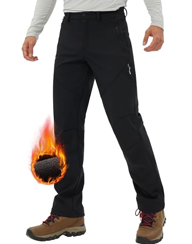 Pioneer Camp Men's Waterproof Insulated Softshell Hiking Pants Black XXL