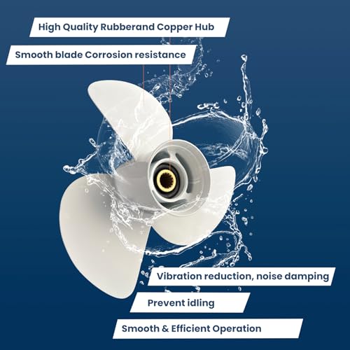 Boat Propeller for Yamaha 50-130HP 14x11 Pitch - Aluminum, 3-Blade, Right-Hand
