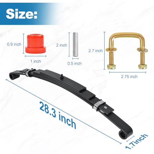 Heavy Duty Rear Leaf Spring Bushings & Sleeves for EZGO TXT 1994-Up - Durable Suspension Parts