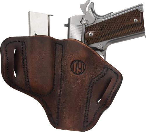 1791 Gunleather Vintage Brown 1911 Holster & Mag Pouch - Fits 4-5 Inch Barrels