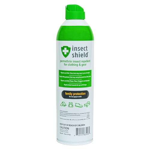 Insect Shield Permethrin Spray for Clothing and Gear - 18 Oz Aerosol, 60-Day Protection