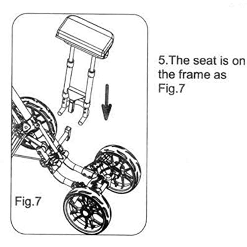 CaddyTek Removable Seat for Golf Push Cart - Compatible Only with CaddyCruiser One and One Swivel Golf Push Carts, Cushioned Golf Cart Seat Accessory with Easy Install and Heavy Duty Bracket