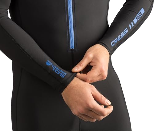 Adult Full Wetsuit for Water Sports - Large Black Blue UV Protection
